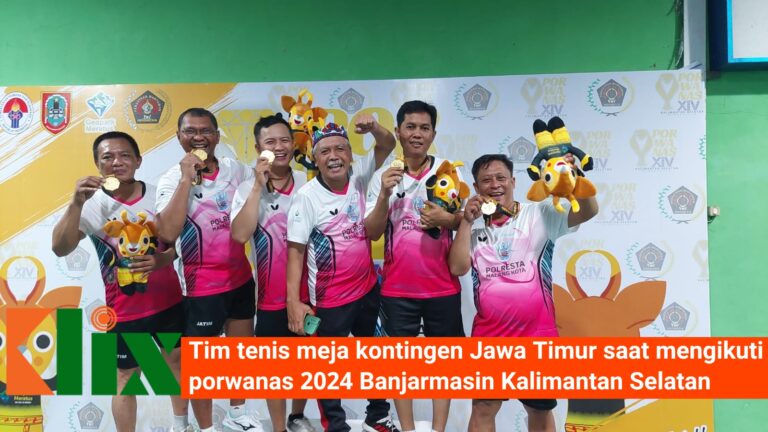 Tim Tenis Meja Sumbang Emas Bagi Kontingen Jatim Porwanas XIV/2024