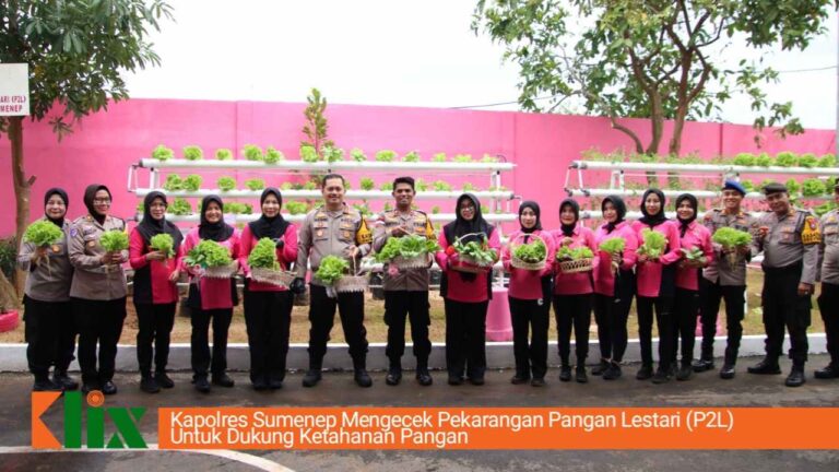 Kapolres Sumenep Mengecek Pekarangan Pangan Lestari (P2L) Untuk Dukung Ketahanan Pangan
